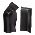 Ecotric Cab Corner Cover Compatible With 2004-2008 Ford F150 Crew Abs Black-1 Pair 2 Pcs