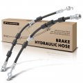A-premium Front Driver And Passenger Side Brake Hydraulic Oil Hoses Compatible With Select Ford Models Fiesta 2014 2015 2016