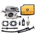 Carbhub Ms200 Carburetor For Stihl Ms200t 020t 020 Chainsaw Carb With Air Filter Fuel Line Hose C1q-s126b Replace 1129 120 0653 