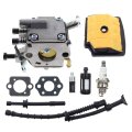 Carbhub Ms200 Carburetor For Stihl Ms200t 020t 020 Chainsaw Carb With Air Filter Fuel Line Hose C1q-s126b Replace 1129 120 0653