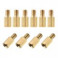 Uxcell M5x10mm 7mm Male-female Brass Hex Pcb Motherboard Spacer Standoff For Fpv Drone Quadcopter Computer Circuit Board 20pcs 