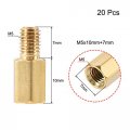 Uxcell M5x10mm 7mm Male-female Brass Hex Pcb Motherboard Spacer Standoff For Fpv Drone Quadcopter Computer Circuit Board 20pcs