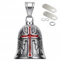 Ctzsr Motorcycle Bell Guardian Angel Keychain Good Luck For Motorcycles Bikes Drive Safe Cyclings Accessories Bikers Riders
