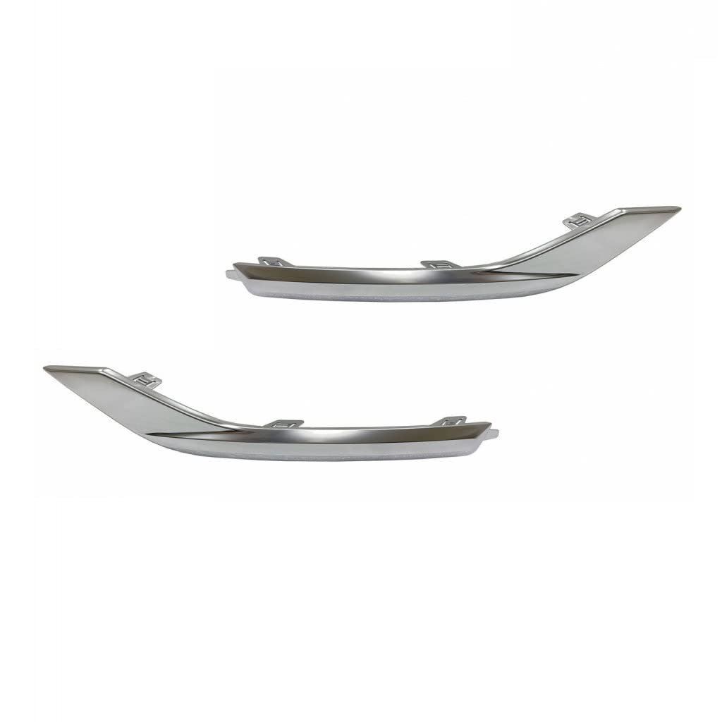 Rear Bumper Cover Molding For Hyundai Santa Fe 2021 2022 2023 Driver And Passenger Side Pair Satin Chrome Plastic Hy1146112