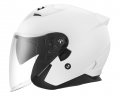 Motorcycle Open Face Helmet Yema Ym-637 Dot Approved 3 4 Half With Sun Visor For Adult Men Women White Small 