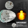 Partsam 5x Roof Running Top Marker Light Clear Amber 17 Led Lens Replacement For Kenworth Peterbilt Freightliner Mack
