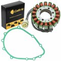 Caltric Stator And Gasket Compatible With Kawasaki Zx6r-6r Zx 6r Ninja Zx600 Zx-600 Zx 600 1998-2004
