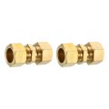2pcs Brass Compression Tube Fitting 15 88mm Od Connector Npt Thread Union Connectors Sleeves Ferrules Straight Coupling Adapter 