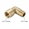 Uxcell Brass Pipe Fitting 90 Degree Elbow 1 8 Pt Male X Female 5pcs