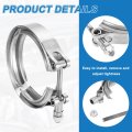 2 75 In V Band Clamp 304 Stainless Steel For Exhaust Systems 70mm 76in Adjustment Range Downpipe Exchange Accessories