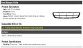 Front Lower Bumper Cover Grille Black Compatible With 2016-2018 Nissan Altima