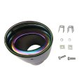 63mm Car Exhaust Pipe Trim Tip Muffler Stainless Steel Tail Throat Straight Colorful-straight