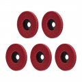 5 Inch Polishing Wheels Buffing Pad Felt Disc For 100 Angle Grinders Red 5pcs 