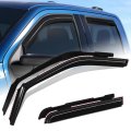 Auto Dynasty In-channel Window Visors For 2015-2022 Ford F-150 Super Crew 4pcs Front Left Right Deflectors Rain Guards Sun Wind 
