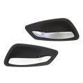 Interior Door Handle Pair For Bmw M3 2008 2009 2010 2011 Front Or Rear Driver And Passenger Side Black Bezel With Satin Chrome 