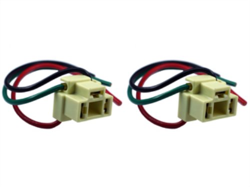2 Wired High Temperature Socket For H4 9003 Bulbs