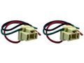 2 Wired High Temperature Socket For H4 9003 Bulbs 