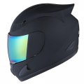 1storm Motorcycle Bike Full Face Helmet Mechanic Skull Hjdj11 Matt Black 