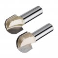 7 8-inch 1-inch Cutting Dia 1 2-inch Straight Shank Tungsten Carbide Core Box Round Nose Router Bits 2pcs 