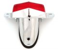 4into1 Lucas Style Tail Light Assembly Chrome W Red Lens Motorcycle Scooter Dirt Bike