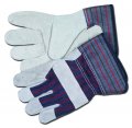 Mcr Safety 12010m Economy Shoulder Split Cow Leather Palm Men S Gloves With 2-1 2-inch Rubberized Cuff Natural Pearl Medium 