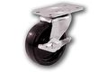 2-1 Swivel Caster With Polypropylene Wheel Top Plate 4 Pack 2 Side Brakes 
