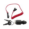 Version Ignition Switch Key Assembly With Lanyard 175974 Lasting Metal Plastic Black Red 63 Inches Length 