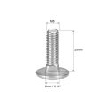 Carriage Bolts Neck Bolt Round Head Square 304 Stainless Steel M8x25mm 5pcs