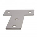 Mromax 2pcs T-shaped Repair Plate 4 33 X 3 35 Lxw Carbon Steel Nickel Plated Surface Plane Connection Angle Bracket Gusset