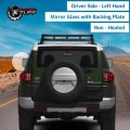 Driver Left Side Mirror Glass Assembly With Plastic Back Plate Non-heated Compatible 2007-2014 Toyota Fj Cruiser