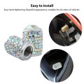 8 Pack Car Wheel Tire Valve Stem Caps Universal Diamond Crystal Cap For Cars Trucks Bikes Motorcycles Bicycles Accessories Ab