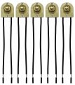 Creative Hobbiesa 5 Pack Of Metal Push Button On Off Switches Single Circuit 3a-120v Bushing With 6 Inch Wire Leads Stripped 