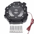 Httmt- Black W Blue Led Left Engine Stator Cover Guard Compatible With 2005-2008 Suzuk Gsxr1000 P N Mt049a-bk