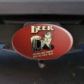 Beer Helping Ugly People Have Sex Since 1862 Funny Humor Retro Oval Tow Trailer Hitch Cover Plug Insert