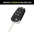Key Shell Caseless Entry Remote Key Fob Replacement For Chevrolet Volt 2012-2016 5 Buttons Oht05918179