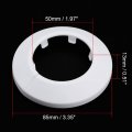 Uxcell 50mm Pipe Cover Decoration Pp Plastic Water Escutcheon White 8pcs