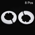 Uxcell 50mm Pipe Cover Decoration Pp Plastic Water Escutcheon White 8pcs