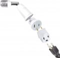 E26 7 Standard Medium Light Socket Extender Rated 150w 4 5 Inch 2 Prong Outlet Screw In Adapter Type A Converter Also For 3 