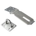 Brushed Nickel Sus 304 Stainless Steel Hasp Lock Latch Heavy Duty 4 In Safety Padlock For Cabinets And Pet Cages With Mounting 