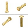 Brass Machine Screws M3x12mm Phillips Pan Head Fastener Bolts For Furniture Office Equipment Electronics 20pcs 