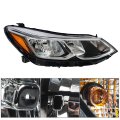 Headlight Assembly Halogen W O Drl Replacement For Cruze 2016-2019 Housing Chrome Lamp Set Passenger Side Rh 1pc