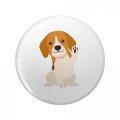 Cute Beagle Dog Keychain Double Sided Stainless Steel 3d Resin Encased Design Round Animal Key Ring For Backpack And Handbag 1 