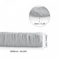 Uxcell Weather Stripping Brush 26ft L X 0 35 W 9 H Self-adhesive Seal Weatherstrip Sweep Gray For Door Window