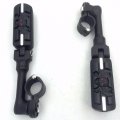 Smt-black Long Angled Peg Mounting Kit Wing Zombie Foot Compatible With Bike 1-1 2 Inch 1 5 Front Engine Guard Frame Tube Iron