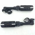 Smt-black Long Angled Peg Mounting Kit Wing Zombie Foot Compatible With Bike 1-1 2 Inch 1 5 Front Engine Guard Frame Tube Iron