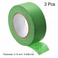 Uxcell 3pcs 25mm 1 Inch Wide 20m 21 Yards Masking Tape Painters Rolls Light Green