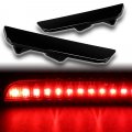 Eparts 2pcs Smoke Lens Red Led Rear Side Turn Signal Marker Light For 2010 2011 2012 2013 2014 Ford Mustang 