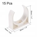 Uxcell Pvc Water Pipe 32mm Clamps Clips Fit For 1 26 Inch Od Tv Trays Tubing Hose Hanger Support Pex 15pcs