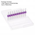 Uxcell Micro Pcb Drill Bit Set 1 8 Shank 55mm Solid Tungsten Carbide Cnc Engraving Print Circuit Board Bits Rotary Tool 10pcs