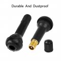 Uxcell 10pcs Tr414 Tire Rubber Valve Stem Snap In Stems Caps Black For Cars Trucks Motorcycles